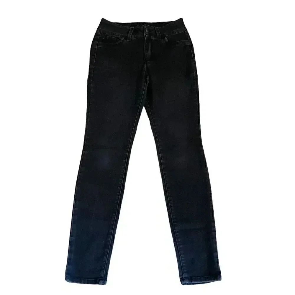 D Jeans Black Womens Skinny High Waist Essential Classic Fit Jeans SZ 6 #1189